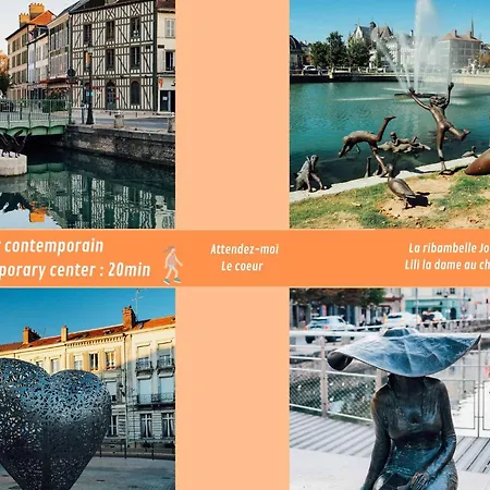 Bella Luna Ii - Elegant Centre - Parking Gratuit - Wifi Ultra Rapide-appareil Massage-netflix-jeu Societe Troyes